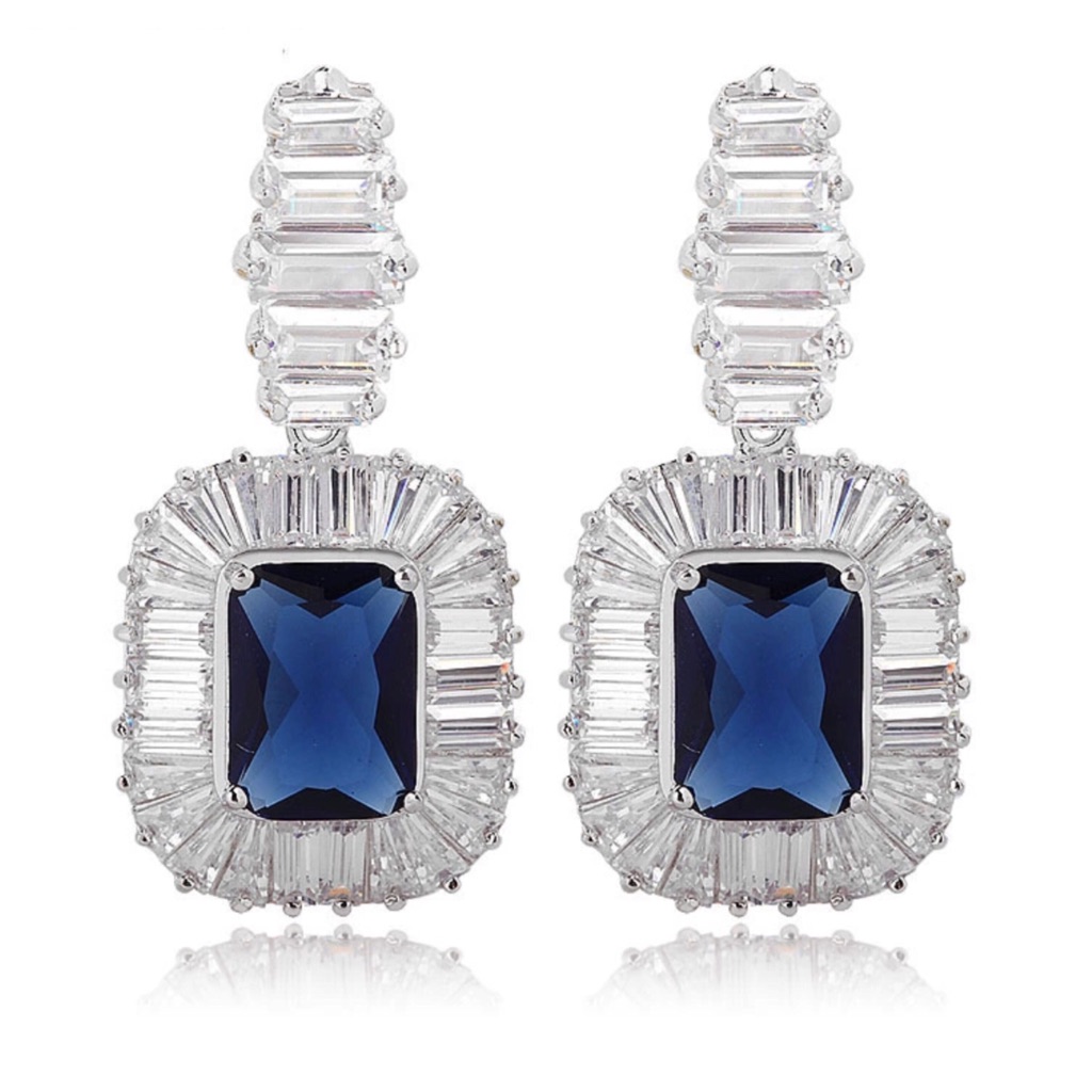 Swarovski Crystals Abriella Blue Earrings